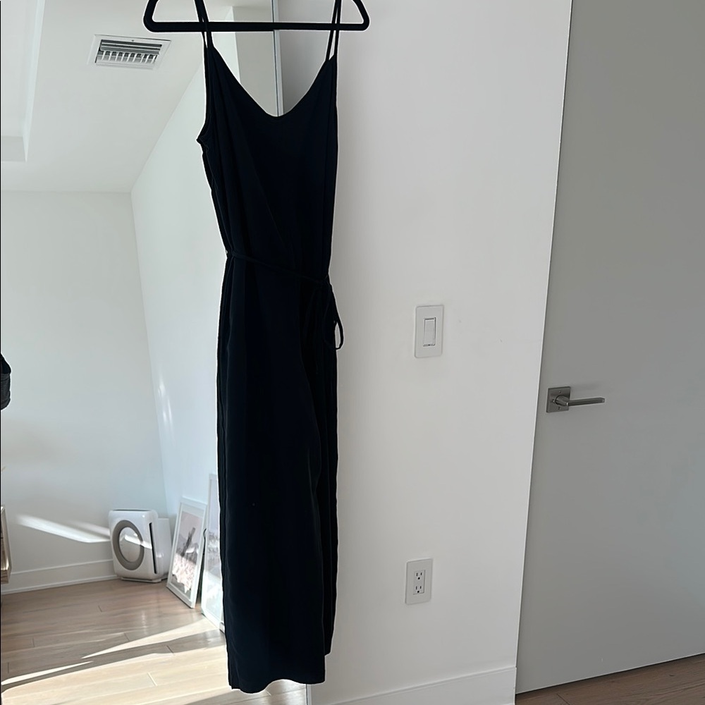 Wilfred Black Sleeveless Spaghetti Strap Jumpsuit